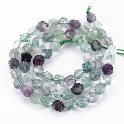 Natural Fluorite Beads Strands G-S376-001A-1