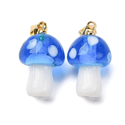 Handmade Lampwork Pendants LAMP-S069-08G-07-1