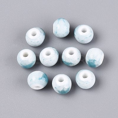 Handmade Crackle Porcelain Beads PORC-Q008-06B-07-1