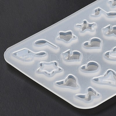 DIY Star/Heart/Flower/Music Note Shaker Filler Silicone Quicksand Molds X-DIY-G079-03B-1