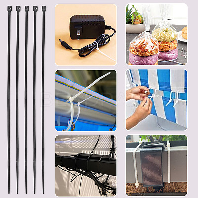 100Pcs Nylon Cable Ties TOOL-TA0001-14E-03-1