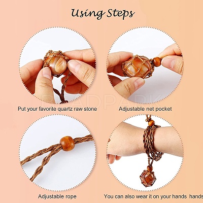 Braided Wax Rope Cord Macrame Pouch Necklace Making NJEW-J007-04-1