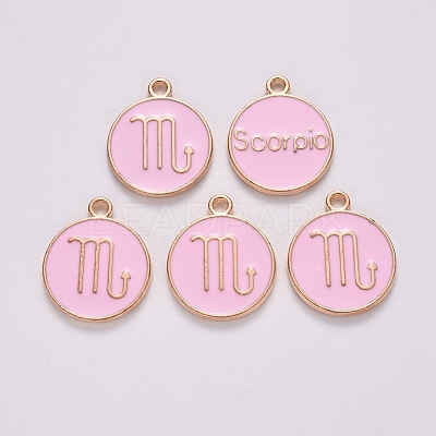 Alloy Enamel Pendants X-ENAM-S124-01B-09L-1