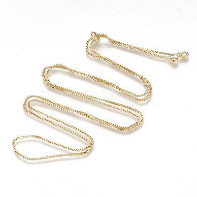 Adjustable Brass Necklace Making KK-Q746-002G-1