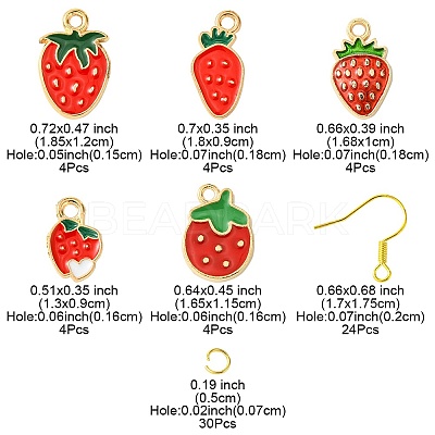 DIY Strawberry Dangle Earrings DIY-FS0006-05-1