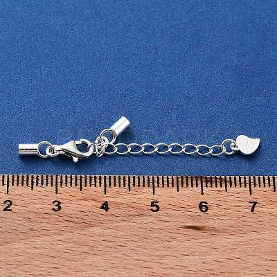 925 Sterling Silver Curb Chain Extender STER-G039-03C-S-1