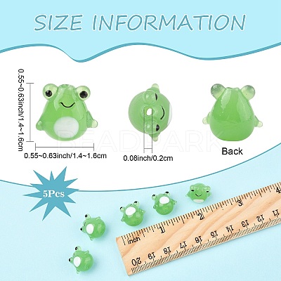 5Pcs Handmade Lampwork Beads LAMP-YW0001-37-1