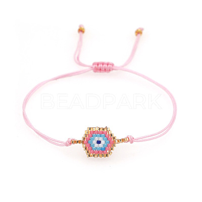 Bohemian Style Glass Seed Beaded Link Bracelets KD2709-4-1