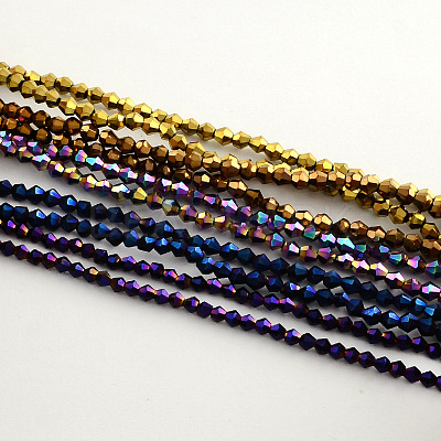 Electroplate Glass Bead Strands EGLA-R094-4mm-M1-1