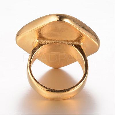 Ion Plating(IP) 304 Stainless Steel Wide Band Rings STAS-G067-04-18mm-1