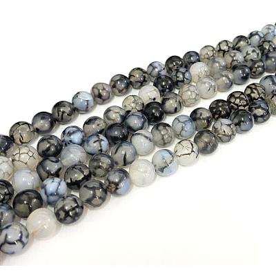 Natural Dragon Veins Agate Bead Strands G-K166-14-8mm-01-1