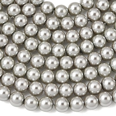 Eco-Friendly Dyed Glass Pearl Round Beads Strands HY-A002-6mm-RB010-1