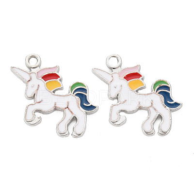Alloy Enamel Pendants ENAM-N054-42C-RS-1