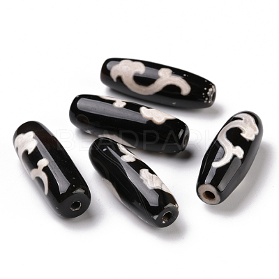 Tibetan Style dZi Beads X-TDZI-E004-28-1