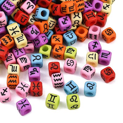 Opaque Acrylic Beads OACR-H052-03C-1
