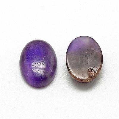 Natural Amethyst Cabochons G-R415-18x25-30-1