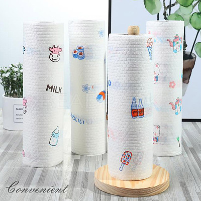 Pine Wood Paper Towel Holder AJEW-WH0567-48A-1