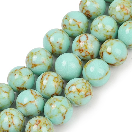 Synthetic Turquoise Beads Strands TURQ-H038-10mm-XXS23-1