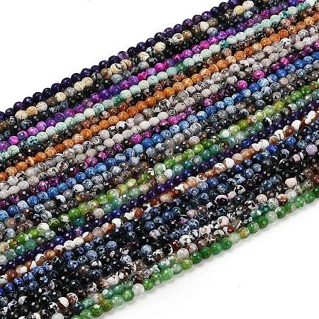 Natural Fire Crackle Agate Beads Strands G-C082-A01-51-1