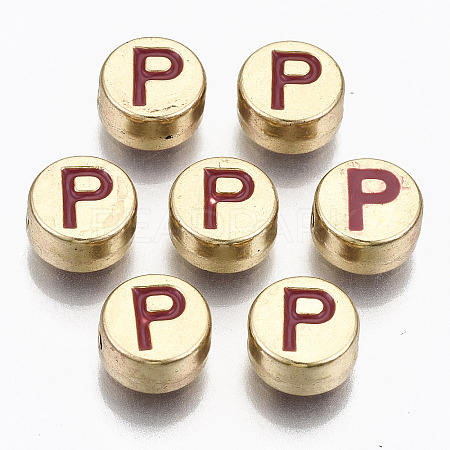 Alloy Enamel Beads ENAM-S122-029P-RS-1
