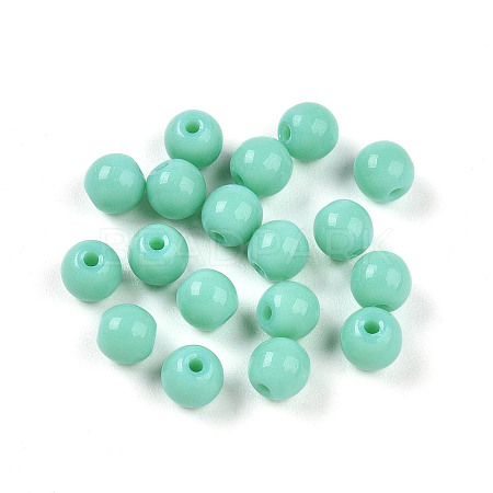 Opaque Solid Color Glass Beads GLAA-N007-4mm-A04-1