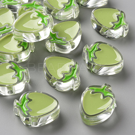 Transparent Enamel Acrylic Beads X1-TACR-S155-003D-1