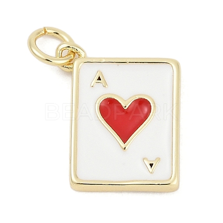 Brass Enamel Charms X-KK-G522-44G-02-1