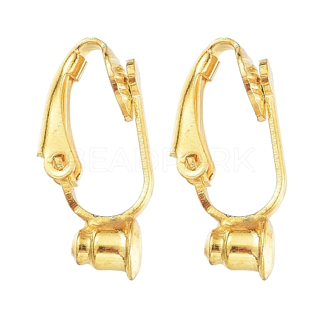 Brass Clip-on Earring Converters Findings X-KK-Q115-G-1
