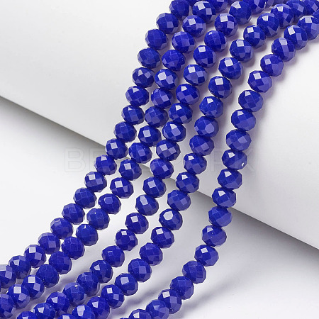 Opaque Solid Color Glass Beads Strands EGLA-A034-P2mm-D07-1