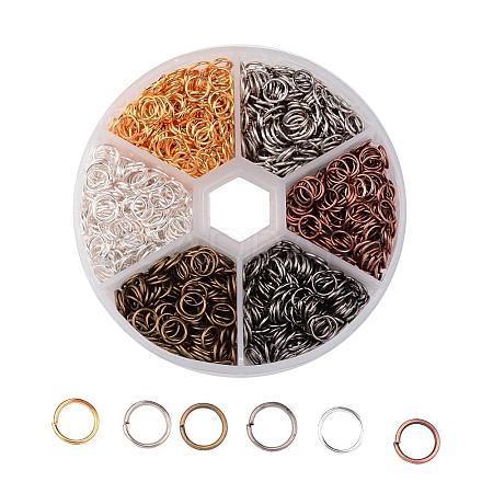 1 Box 6 Color Iron Jump Rings IFIN-X0025-6mm-NF-B-1