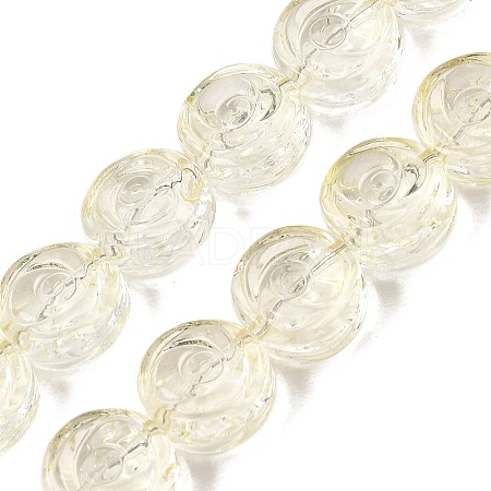 Baking Paint Transparent Glass Beads Strands GL-CBA2ED2-04J-1