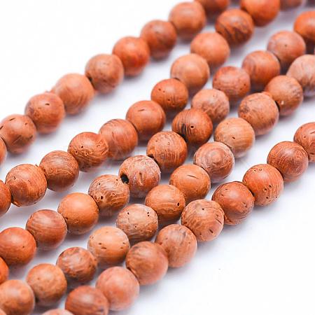 Natural Wood Beads Strands X-WOOD-P011-04-8mm-1
