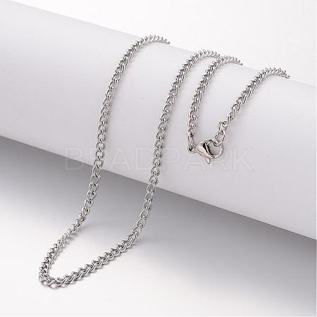 Non-Tarnish 304 Stainless Steel Necklace MAK-K004-12P-1