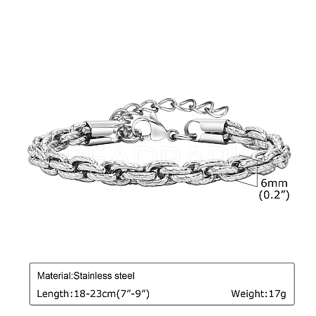 Non-Tarnish Retro Stainless Steel Chain Bracelets PW-WG867B5-06-1