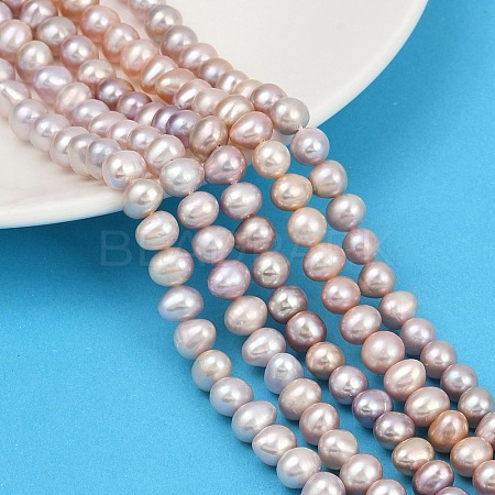 Natural Cultured Freshwater Pearl Beads Strands PEAR-I007-07X-03E-1