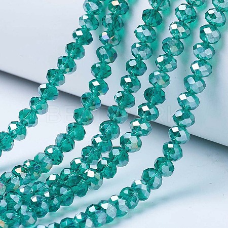 Electroplate Glass Beads Strands LS-EGLA-A044-T1mm-B18-1