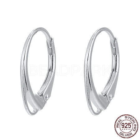 Sterling Silver Leverback Hoop Earring Findings X-STER-M104-02S-1