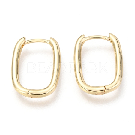Brass Huggie Hoop Earrings EJEW-F245-07G-1