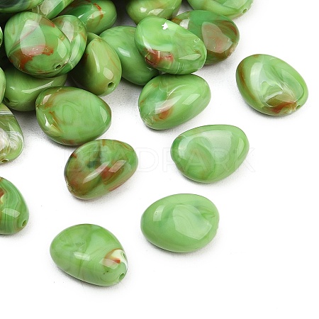 Opaque Acrylic Imitation Gemstone Beads OACR-G064-09B-1