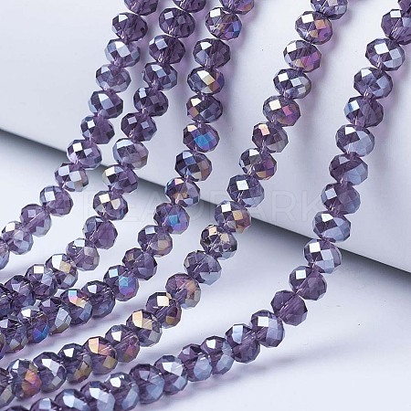 Electroplate Glass Beads Strands EGLA-A034-T2mm-B13-1