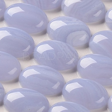 Oval Natural Blue Lace Agate Gemstone Cabochons X-G-J329-16-18x25mm-1