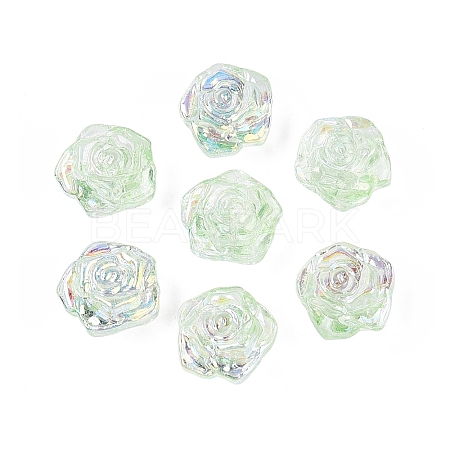 Electroplate Transparent Glass Beads Strands EGLA-N056-02A-09-1