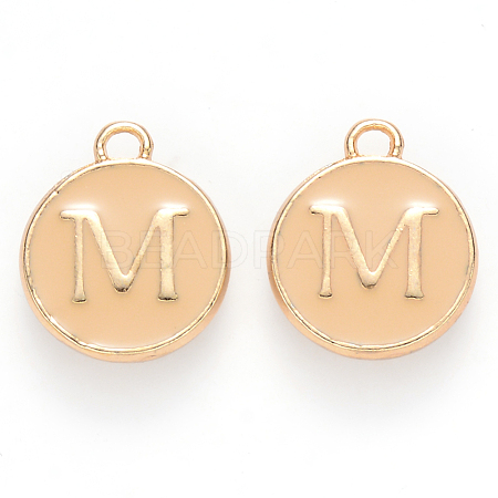 Golden Plated Alloy Enamel Charms ENAM-S118-06M-1