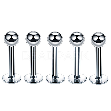 304 Stainless Steel Round Internally Threaded Labrets for Women Men WG9B6EB-02-1