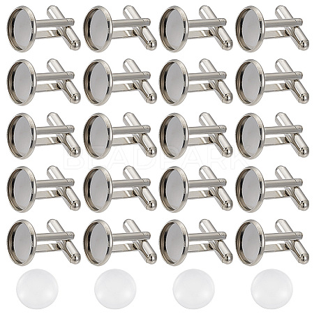 DIY Blank Dome Cufflinks Making Kits DIY-HY0001-80-1