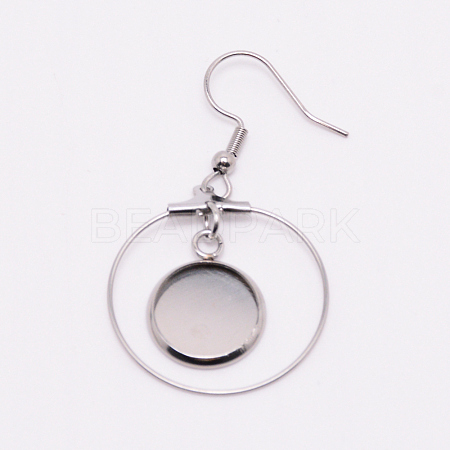 Stainless Steel Dangle Earrings STAS-WH0015-38P-1
