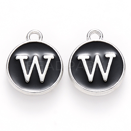 Platinum Plated Alloy Charms ENAM-S118-02W-P-1