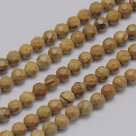 Natural Wood Lace Stone Beads Strands G-G545-20-1