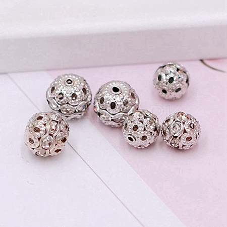 Alloy Rhinestone Beads CW-TAC0001-15A-01P-1