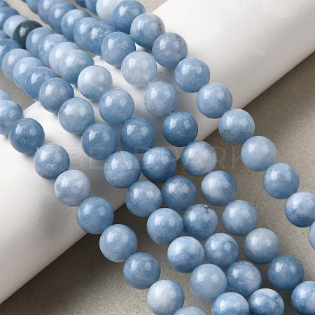 Natural Dyed White Jade Beads Strands G-M402-C03-27-1